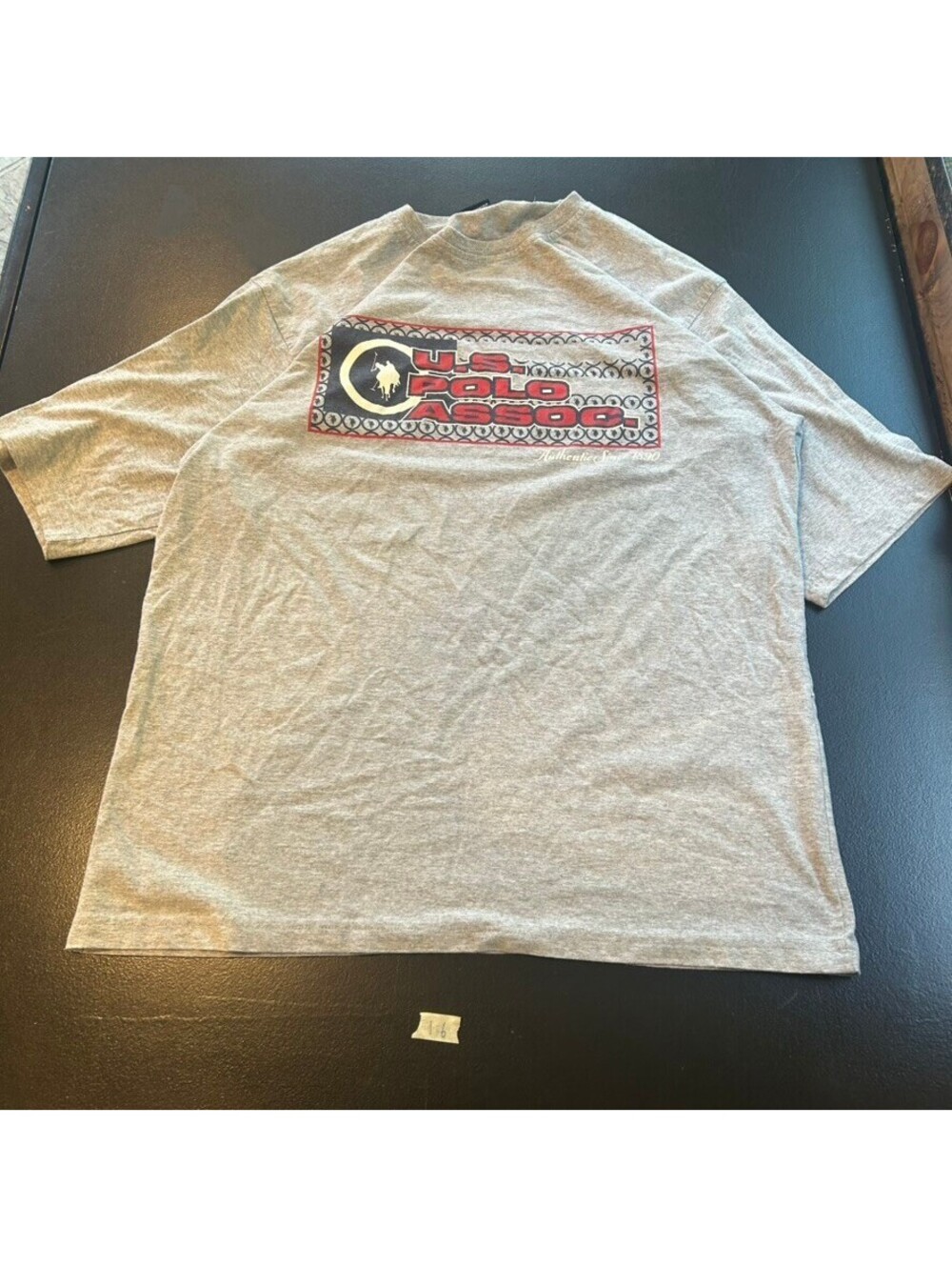 Vintage y2k sick graphic U.S. Polo Assn gray graphic T-shirt